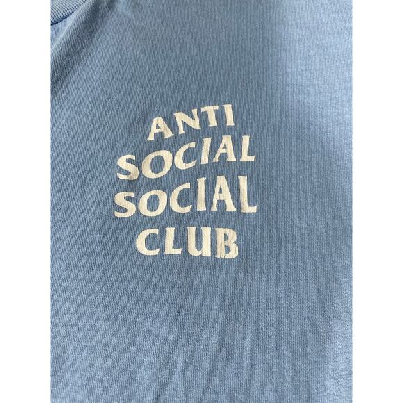 Anti Social Social Club Logo Tee Blue Shirt Size M - Picture 5 of 8